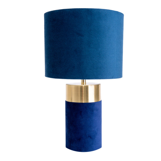 Tischleuchte "BORDO" H: 32cm blau/gold