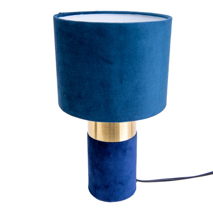Tischleuchte "BORDO" H: 32cm blau/gold