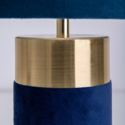 Tischleuchte "BORDO" H: 32cm blau/gold