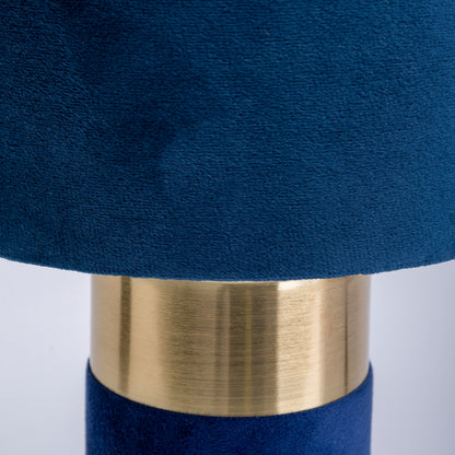 Tischleuchte "BORDO" H: 32cm blau/gold