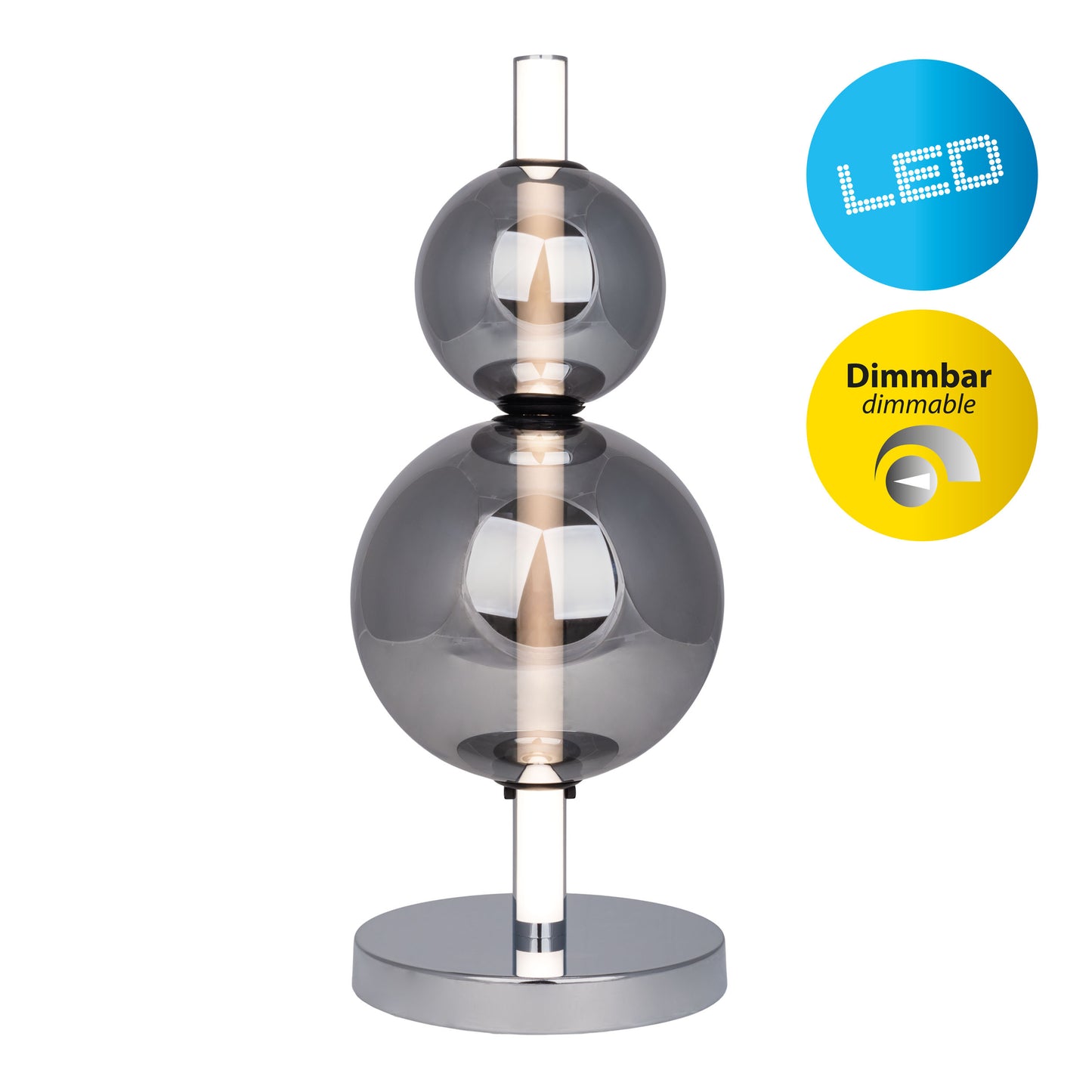 LED Tischleuchte "NOVA" H: 44cm chrom