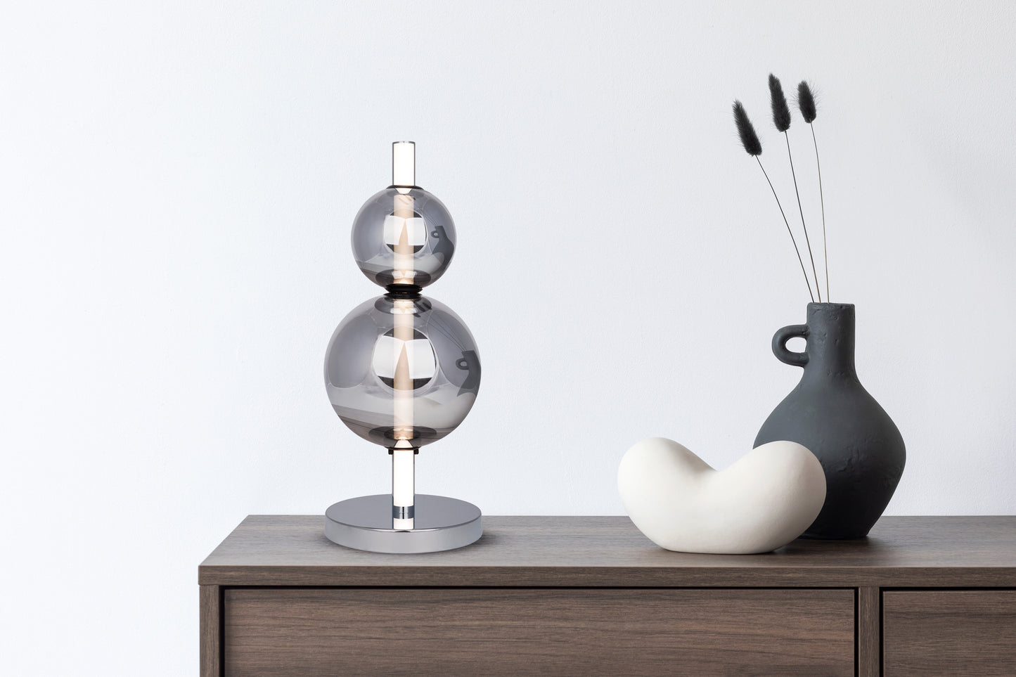 LED Tischleuchte "NOVA" H: 44cm chrom