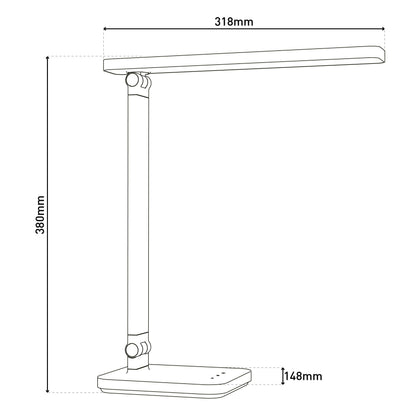 LED Tischleuchte "MOVER" H: 38cm weiß