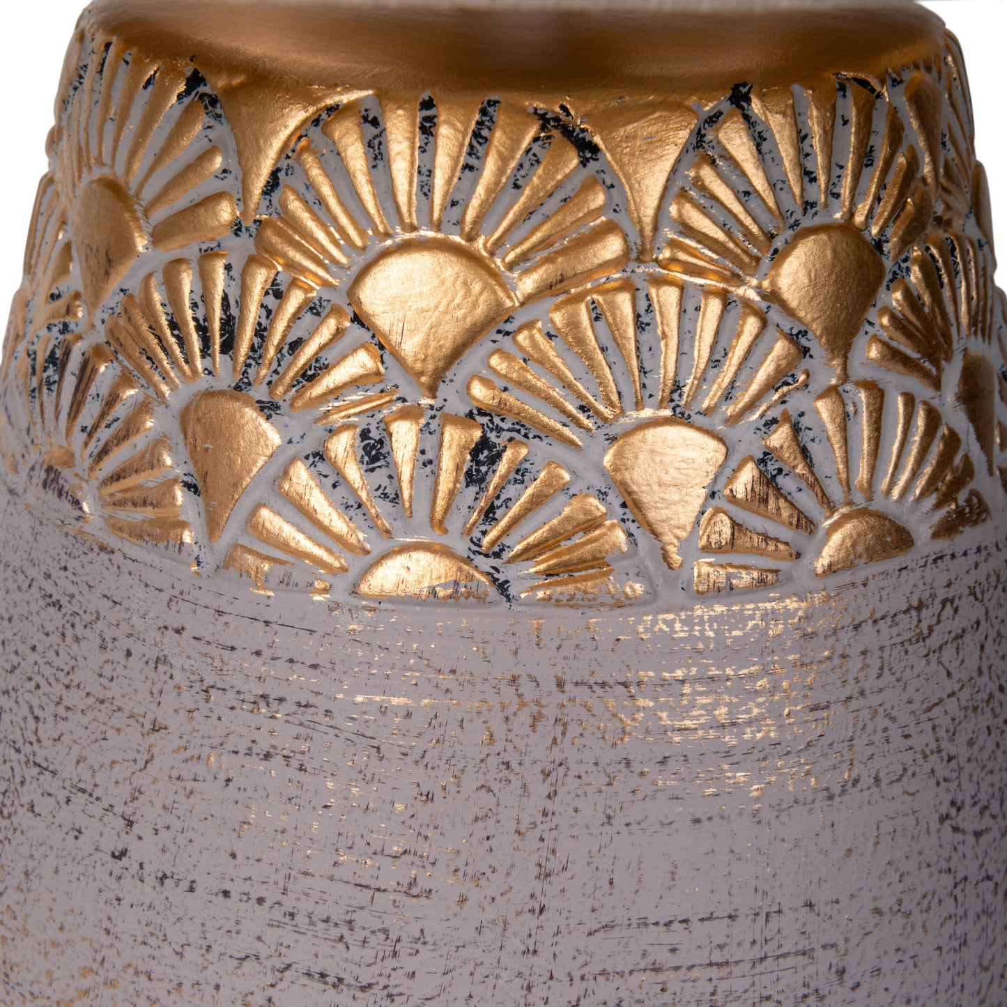 Tischleuchten - Tischleuchte beige "BRONCO" D: 26 cm, Tischlampe im Natural Style, aus Keramik in beige, 39 cm hoch, Ø 26 cm, E27-Fassung  Schnurschalter