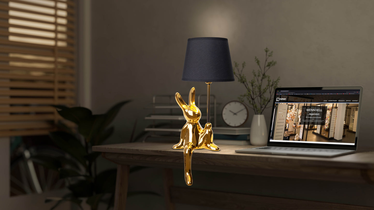 Tischleuchte "HELGE" D: 18 cm gold