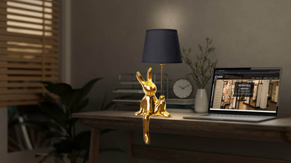 Tischleuchte "HELGE" D: 18 cm gold