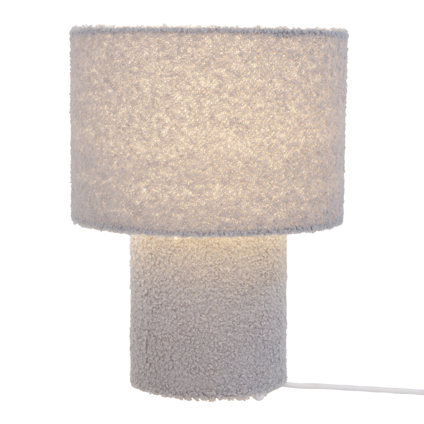 Tischleuchte "FLUFFY" grau / H: ca. 31cm
