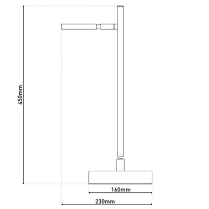 LED Akku-/ Tischleuchte "LUPA" H: 45cm weiß