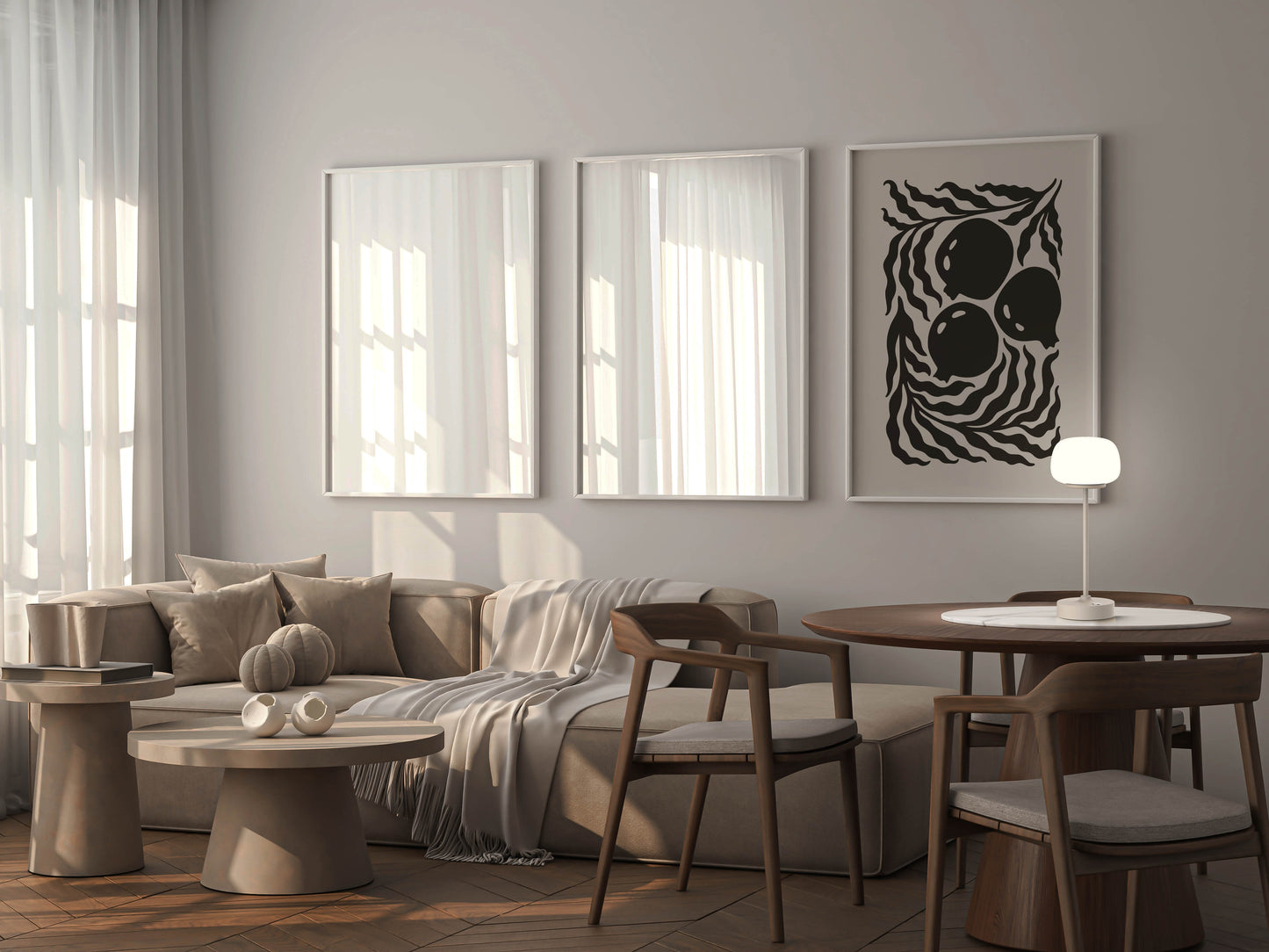 LED Akku-/Tischleuchte "PINA" H: 30cm beige