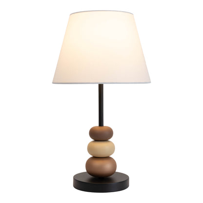 Tischleuchte "ELINA" H: 50cm schwarz / braun