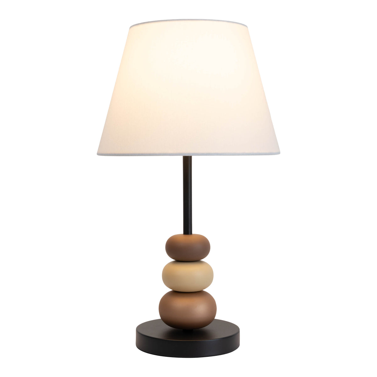 Tischleuchte "ELINA" H: 50cm schwarz / braun