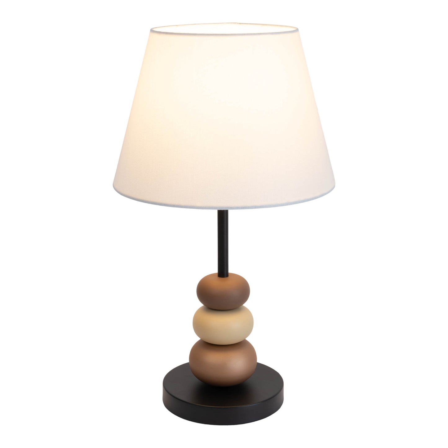 Tischleuchte "ELINA" H: 50cm schwarz / braun
