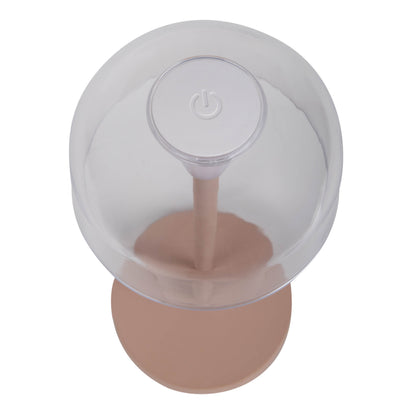 2er-Set Akku-/Tischleuchte "GOMBA" H: 18,5cm frosted almond