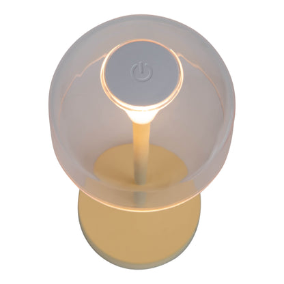 2er-Set Akku-/Tischleuchte "GOMBA" H: 18,5cm gelb