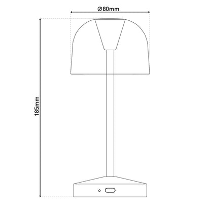 2er-Set Akku-/Tischleuchte "GOMBA" H: 18,5cm gelb