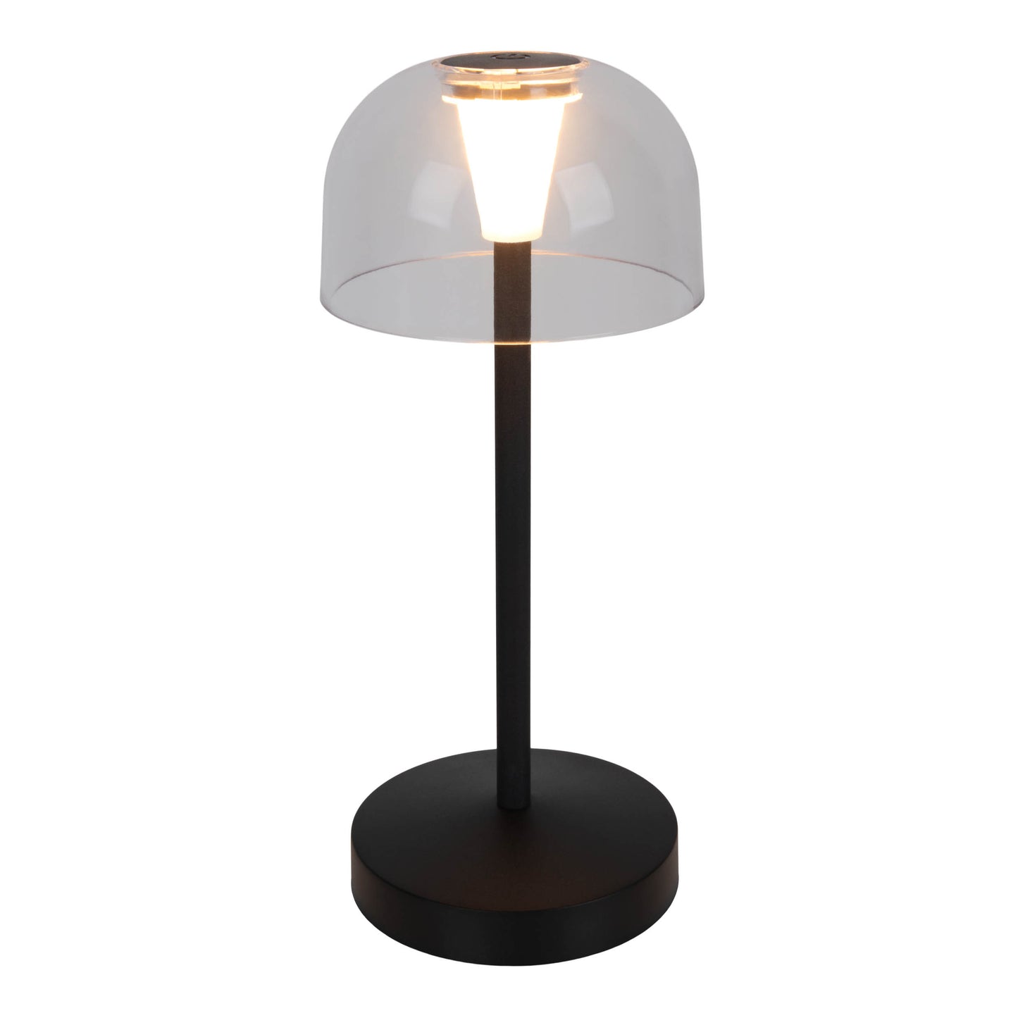 2er-Set Akku-/Tischleuchte "GOMBA" H: 18,5cm schwarz