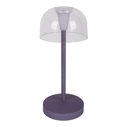 2er-Set Akku-/Tischleuchte "GOMBA" H: 18,5cm brombeere