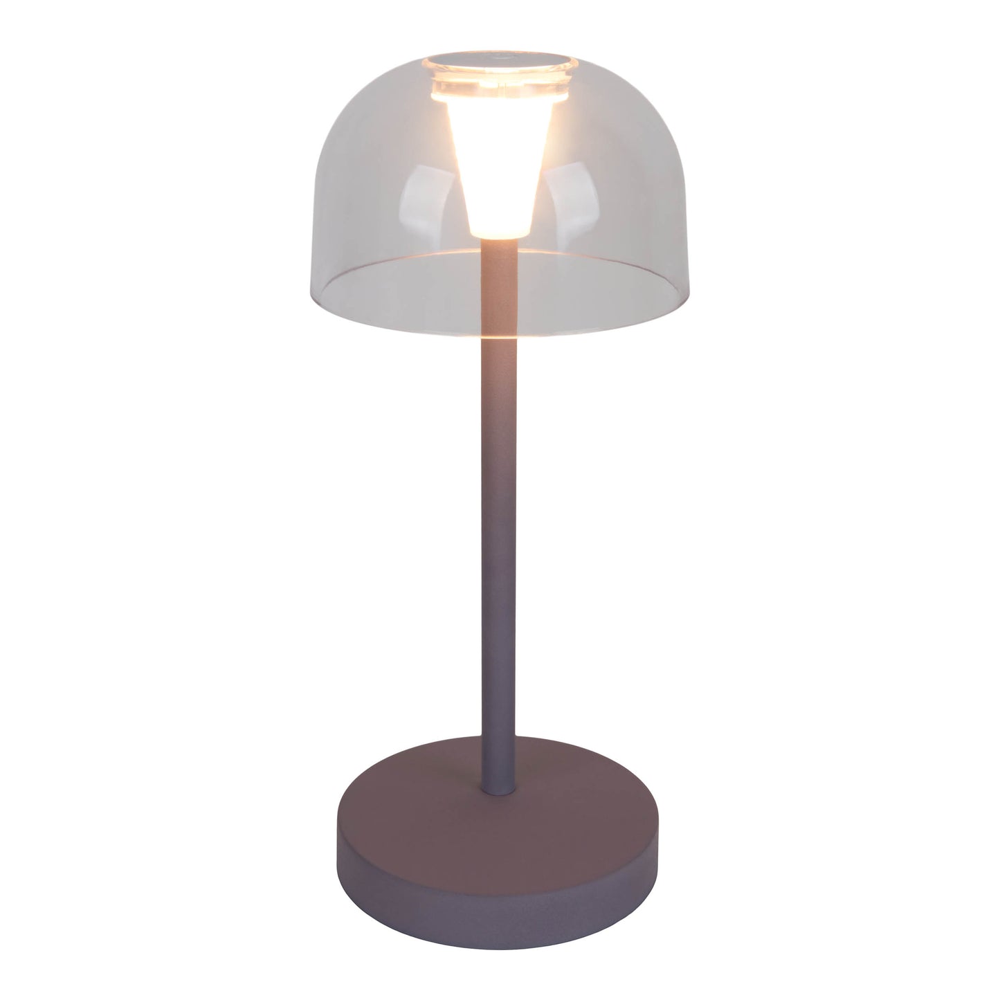 2er-Set Akku-/Tischleuchte "GOMBA" H: 18,5cm brombeere