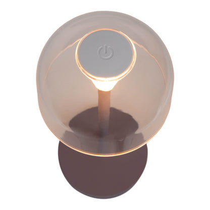 2er-Set Akku-/Tischleuchte "GOMBA" H: 18,5cm brombeere