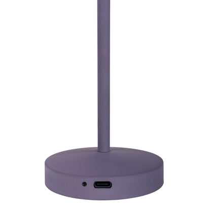 2er-Set Akku-/Tischleuchte "GOMBA" H: 18,5cm brombeere