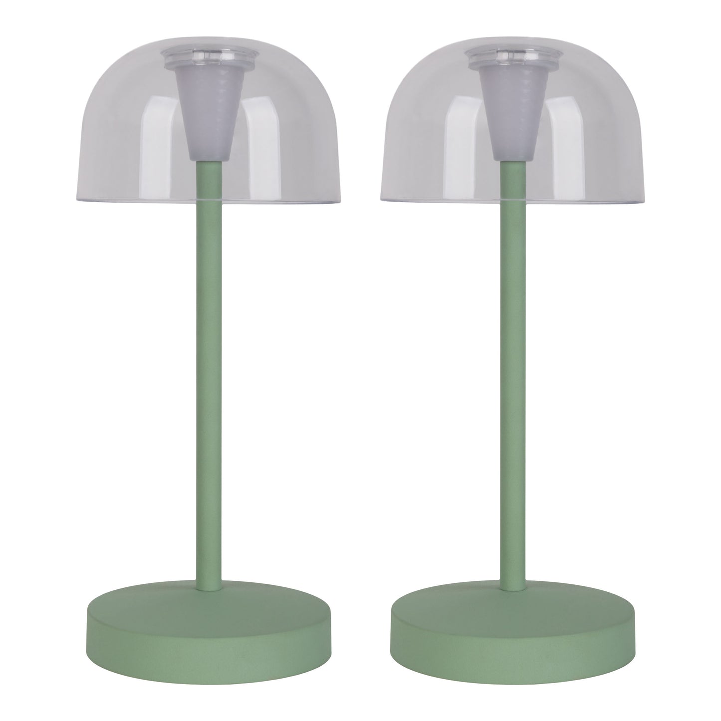 2er-Set Akku-/Tischleuchte "GOMBA" H: 18,5cm mint