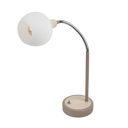 Tischleuchte "MONACO" H: 42cm beige