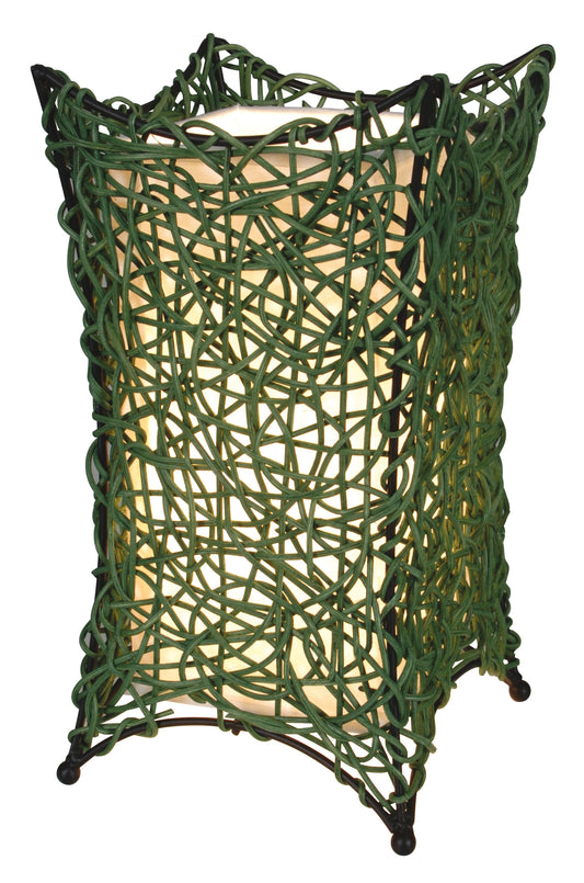 Korbtischleuchte H: 30cm grün