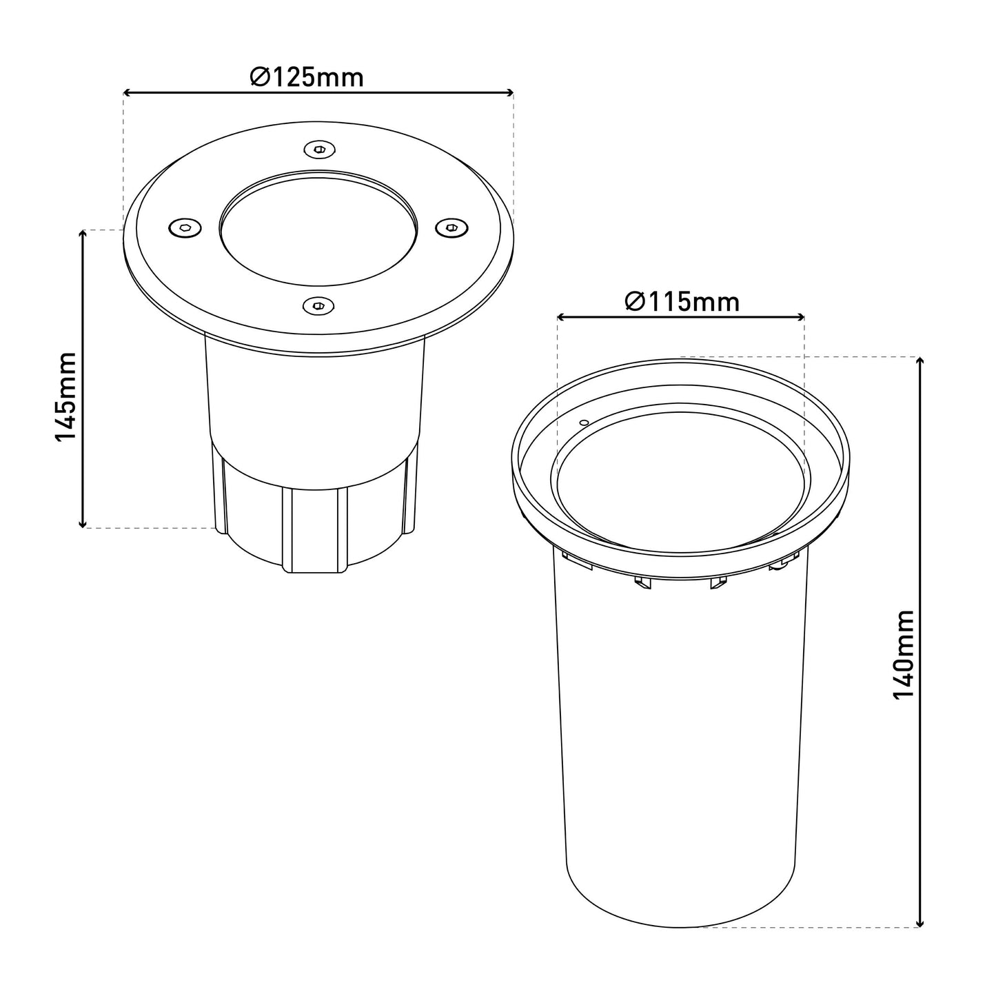 LED Bodeneinbauleuchte "FORTO" Ø: 12,5cm