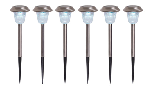 6er-Set LED Solar-/Erdspieß "GUSTAV" Ø: 39 cm