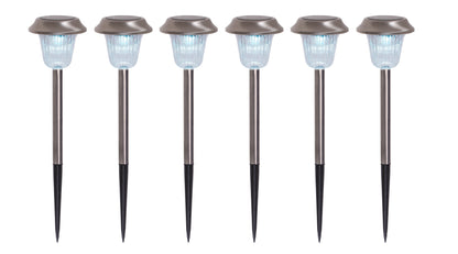 6er-Set LED Solar-/Erdspieß "GUSTAV" Ø: 39 cm