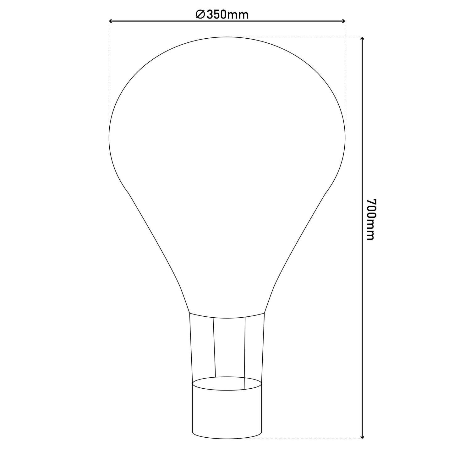 Papierleuchte "KIZI" H: 70cm