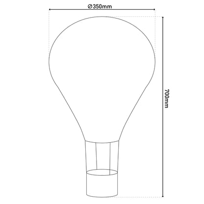 Papierleuchte "KIZI" H: 70cm