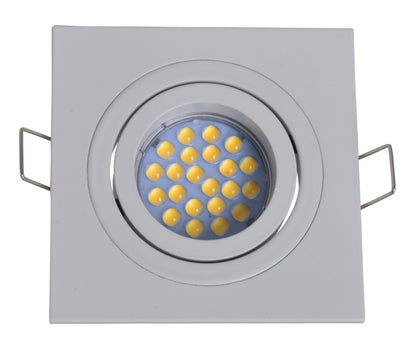 Einbauleuchten - Einbauspot, Einbaulampe im Functional Style, aus Metall in weiß, 12 cm hoch, Maße 9,2 x 9,2 cm, GU10-Fassung