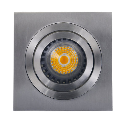 Einbauleuchten - Einbauspot, Einbaulampe im Functional Style, aus Metall in silber, 12 cm hoch, Maße 9,2 x 9,2 cm, GU10-Fassung