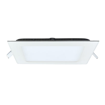 Einbauleuchten - LED Einbauleuchte "Interna" d:12cm, Einbaulampe im Functional Style, aus Metall und Kunststoff in weiß, 1,3 cm tief, Ø 12 cm, inkl. LED