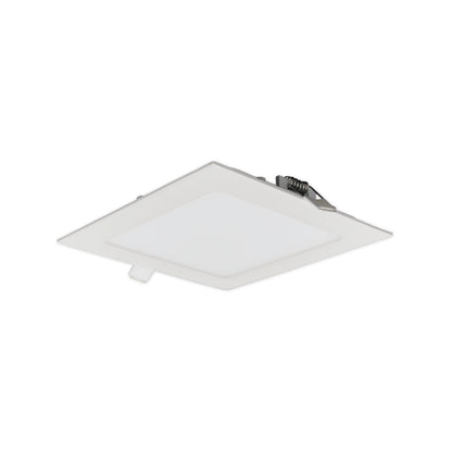 Einbauleuchten - LED Einbauleuchte "Interna" d:12cm, Einbaulampe im Functional Style, aus Metall und Kunststoff in weiß, 1,3 cm tief, Ø 12 cm, inkl. LED