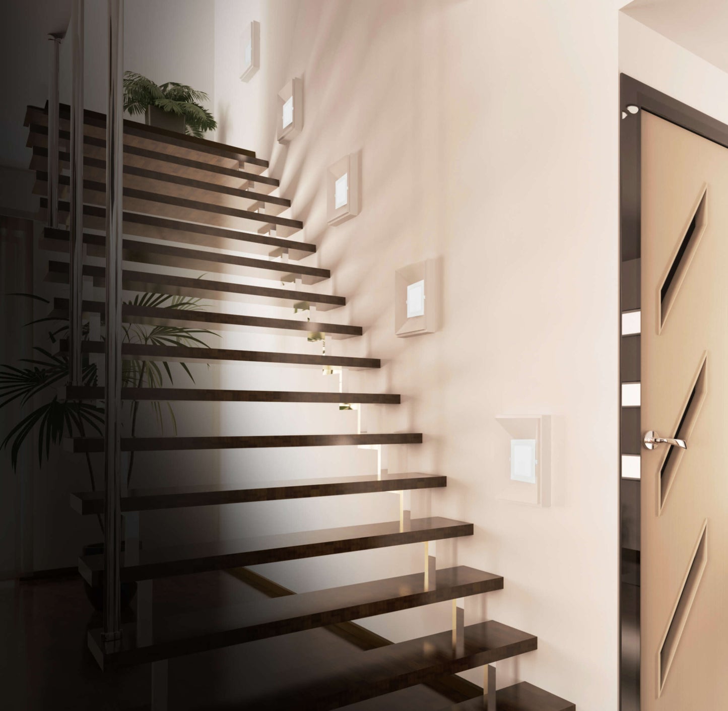 Einbauleuchten - LED Einbauleuchte "Interna" d:12cm, Einbaulampe im Functional Style, aus Metall und Kunststoff in weiß, 1,3 cm tief, Ø 12 cm, inkl. LED