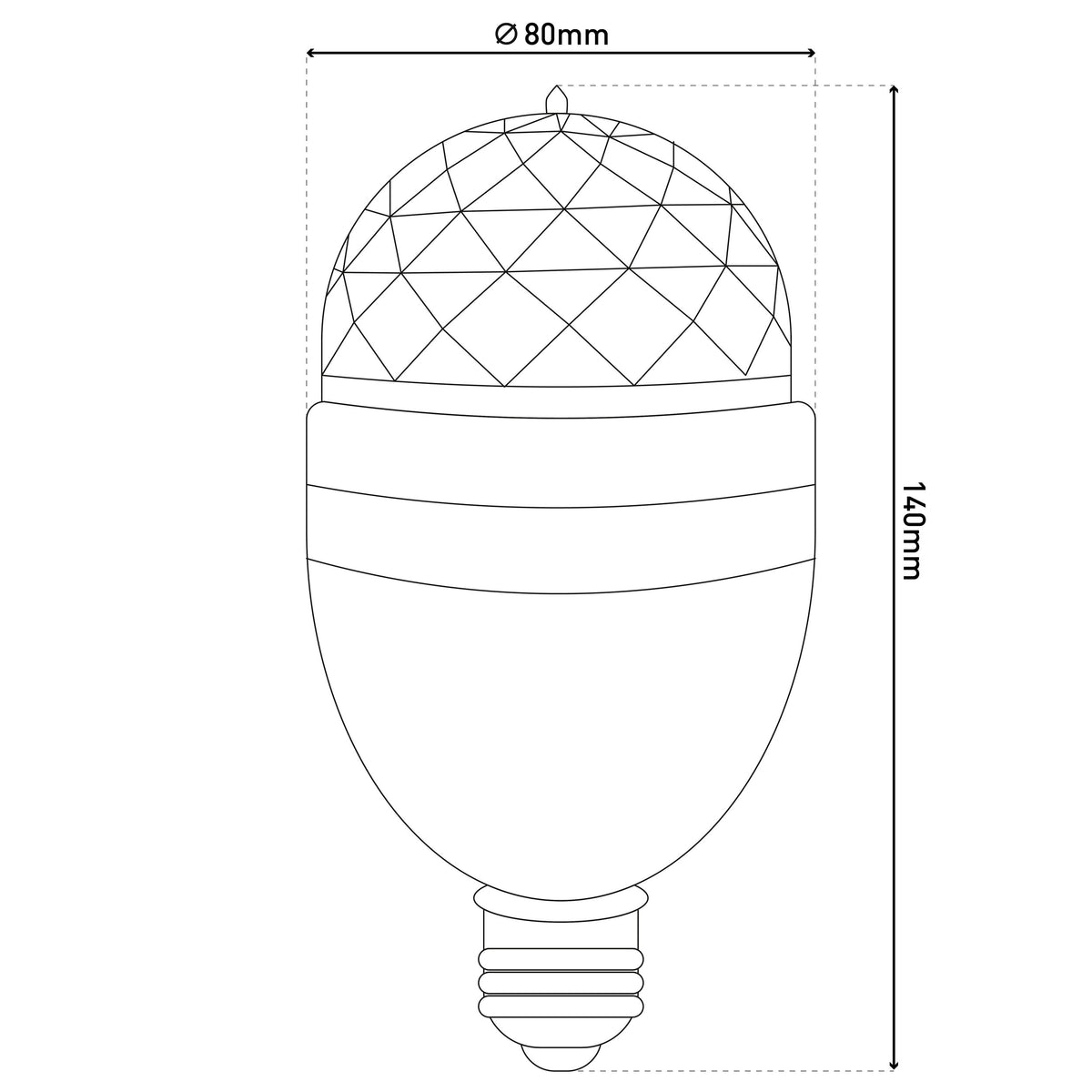 LED Deko Leuchtmittel Disco E27