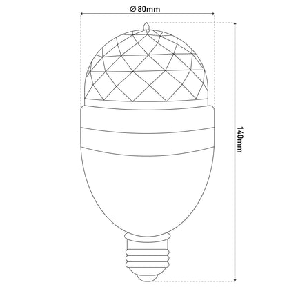 LED Deko Leuchtmittel Disco E27