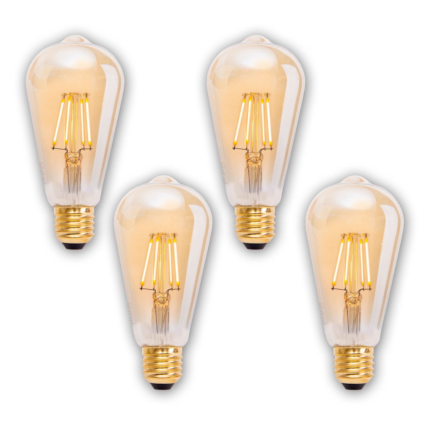 4er-Set LED Leuchtmittel "DILLY" E27/4W H: 14,6cm warmweiß