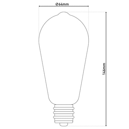 4er-Set LED Leuchtmittel "DILLY" E27/4W H: 14,6cm warmweiß