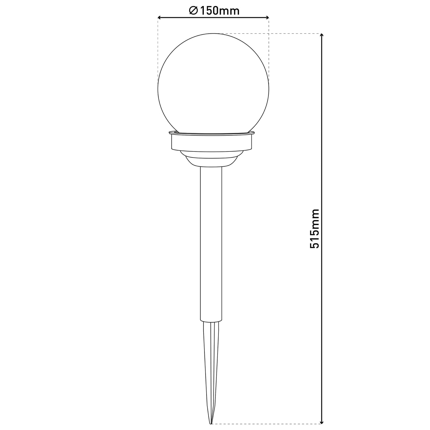 LED Außen Kugelerdspieß "BALL" D: 15 cm