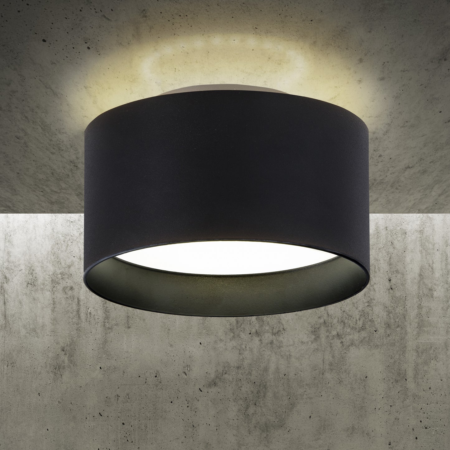 Spots - LED Spot "TRIOS", Strahler im Modern Style, aus Metall und Kunststoff in schwarz, 9 cm hoch, Ø 14 cm, inkl. LED