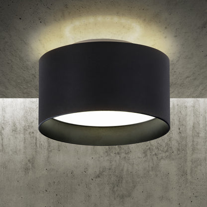 Spots - LED Spot "TRIOS", Strahler im Modern Style, aus Metall und Kunststoff in schwarz, 9 cm hoch, Ø 14 cm, inkl. LED