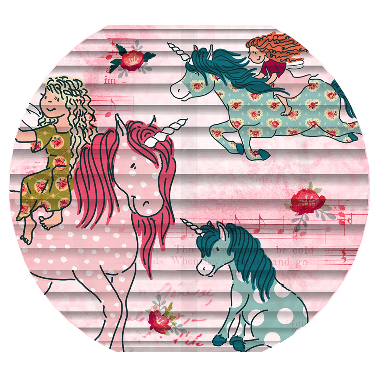 Papierleuchte "Kid Ballon" Ø: 40cm Einhorn
