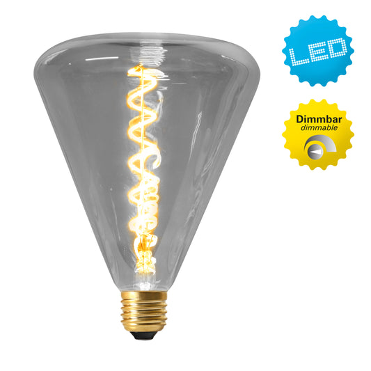 LED Leuchtmittel "DILLY" E27/4W 19cm grau