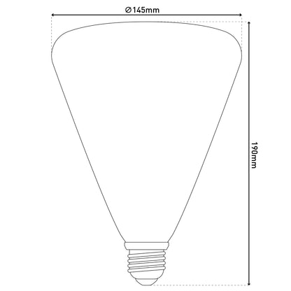 LED Leuchtmittel "DILLY" E27/4W H: 19cm rot