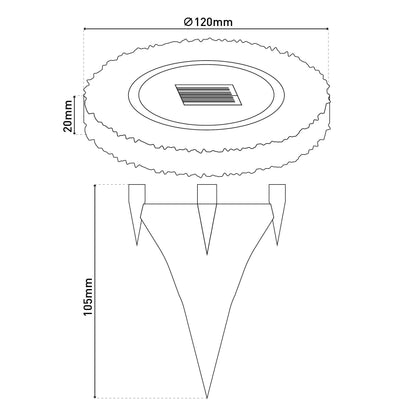 4er-Set LED Solar-/Bodenerdspieß "KIAN" Ø: 12 cm