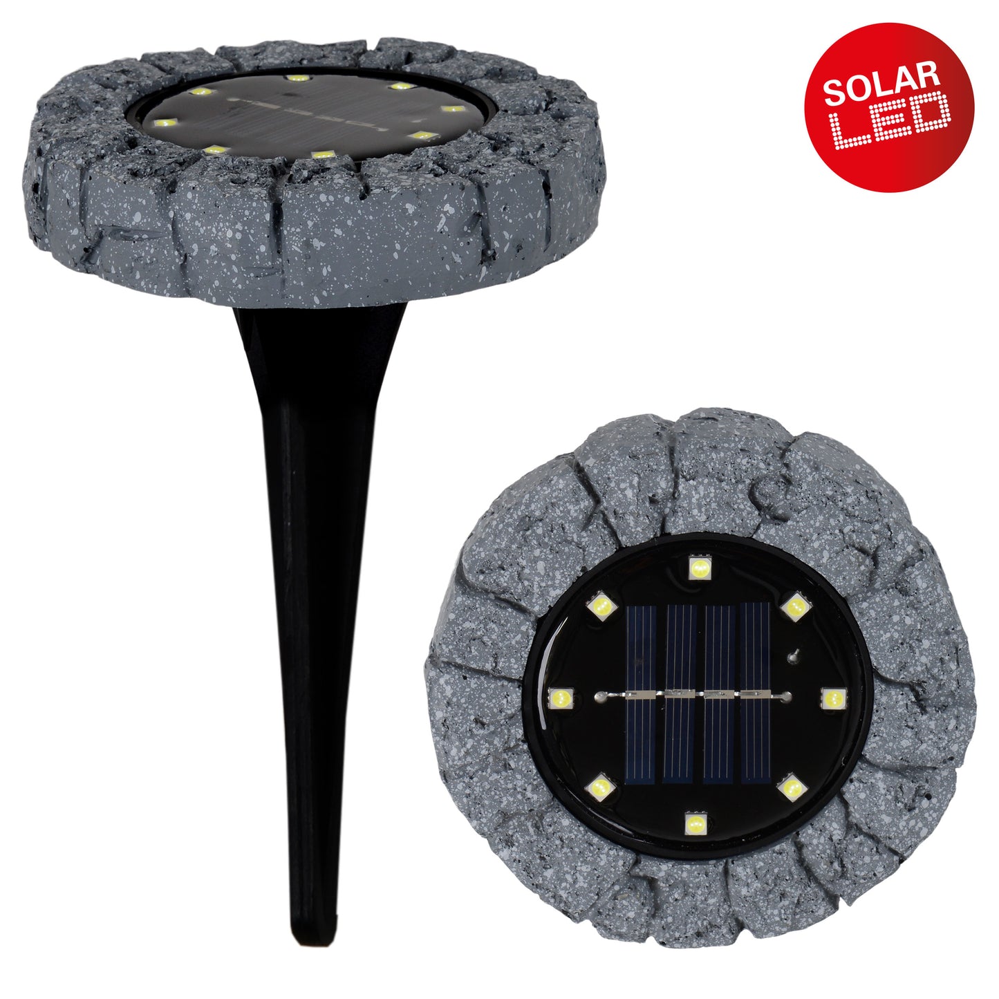 3er-Set LED Solar-/Bodenerdspieß "KIAN" Ø: 12 cm