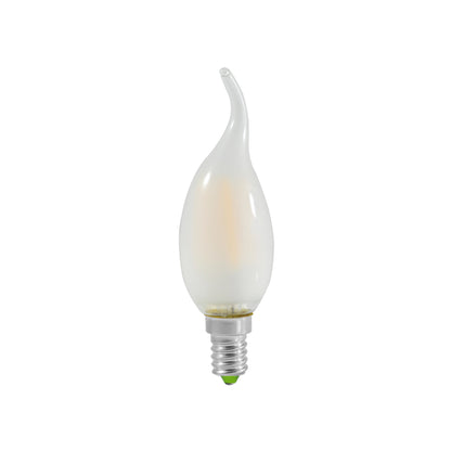 6er-Set LED-Kerze "Windstoß" E14 H: 12,3cm warmweiß - E14, 3,8 Watt, 479 Lumen, 2700 Kelvin, aus Metall und Glas, warmweiß